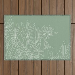 olive leaves green Outdoor Rug