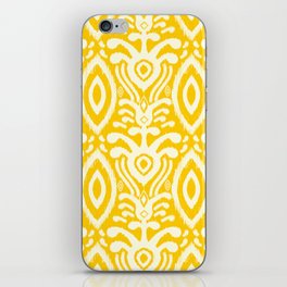 Yellow Ikat Pattern iPhone Skin