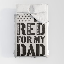 RED For My Dad Duvet Cover