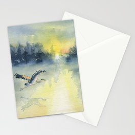 Flying Home - Great Blue Heron Stationery Card