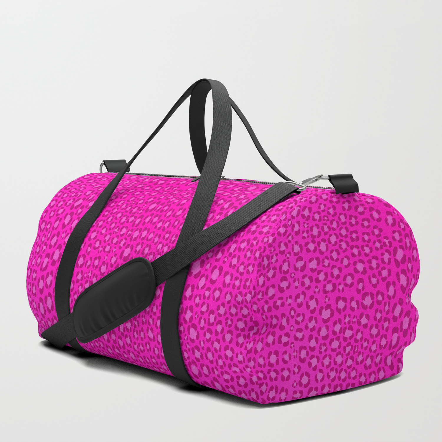 pink leopard print luggage