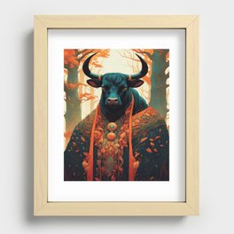 Master Bull No.1 Recessed Framed Print