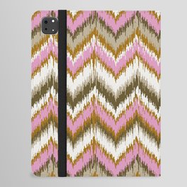 8-Bit Ikat Pattern – Ochre & Pink iPad Folio Case