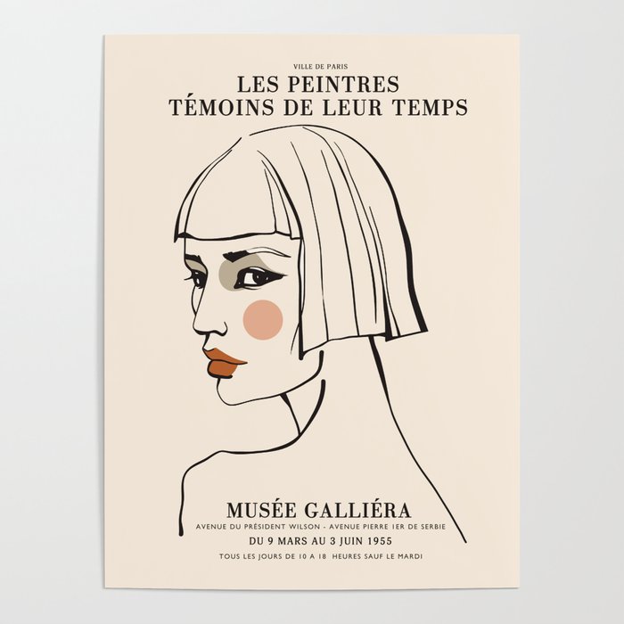 Exhibition poster-Les Peintres Témoins de leur temps-1955. Poster
