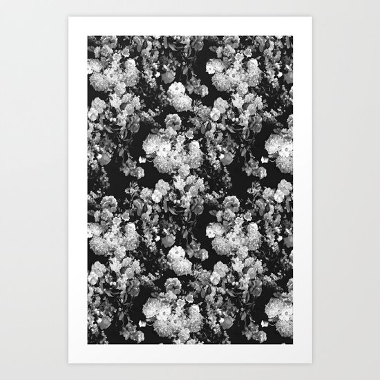 Through The Flowers // Floral Collage Art Print