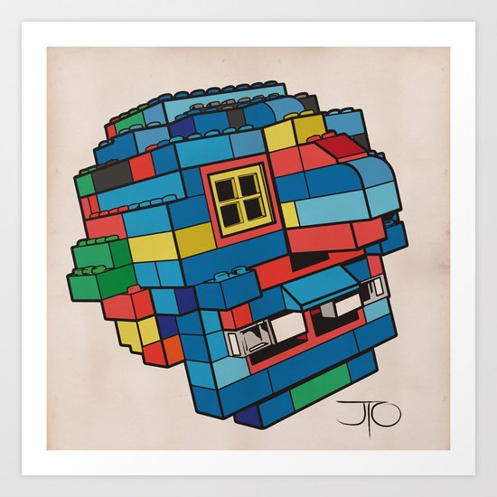 Blue Ghoul Art Print