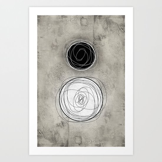 BFF-B&W Art Print