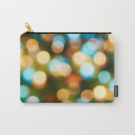 Abstract holiday Christmas background with blue and yellow Carry-All Pouch