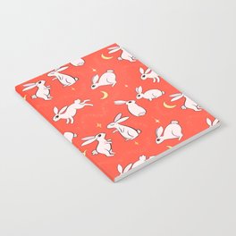 Lunar Bunnies - Red Notebook