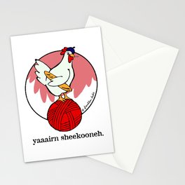 French Yarn Chicken Stationery Card