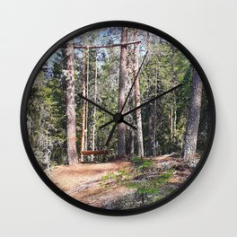 Swing on the hill Wall Clock