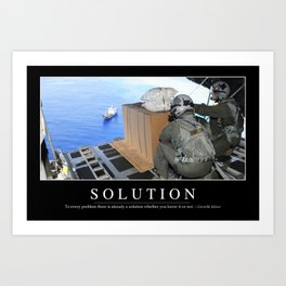 Solution: Inspirational Quote and Motivational Poster Art Print | Photo 