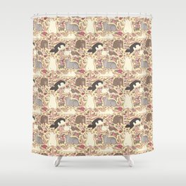 Rats & Peonies Shower Curtain