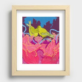 Gold Finches Recessed Framed Print