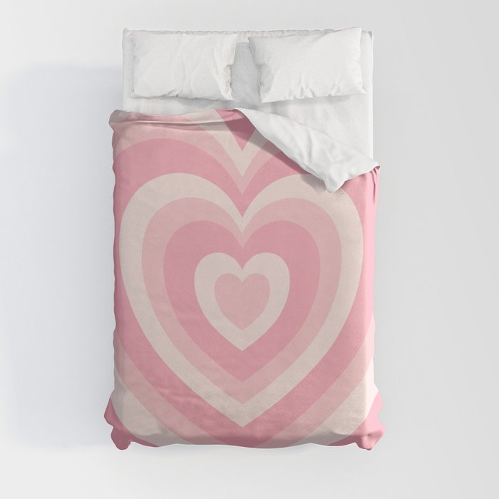 Pink Love Hearts  Duvet Cover