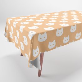 Kitty Dots in Peach Tablecloth
