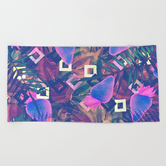Fluorescent Vibe Beach Towel