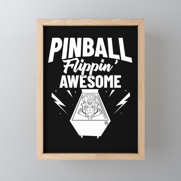 Pinball Machine Game Virtual Player Framed Mini Art Print
