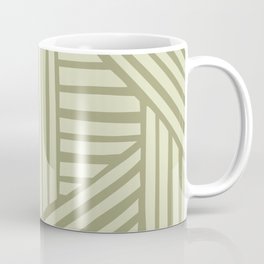 Abstract Shapes 219 in Sage green shades Mug