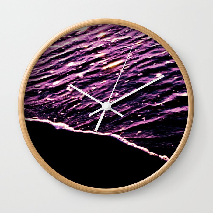 Purple Wave Wall Clock