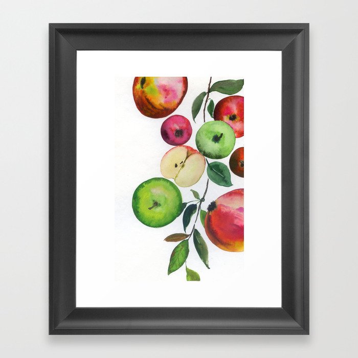 watercolor apples N.o 1 Framed Art Print