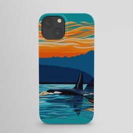 Orca into the Fire Sky iPhone Case