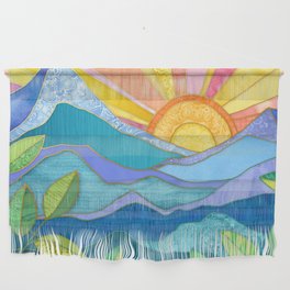 Sunset Through The Leaves Wall Hanging