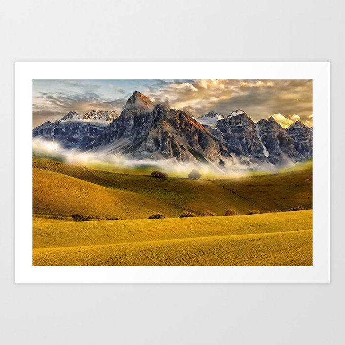 The mountains. Art Print