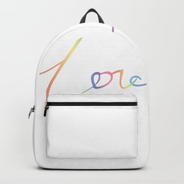 Print "Love" in rainbow gradient Backpack