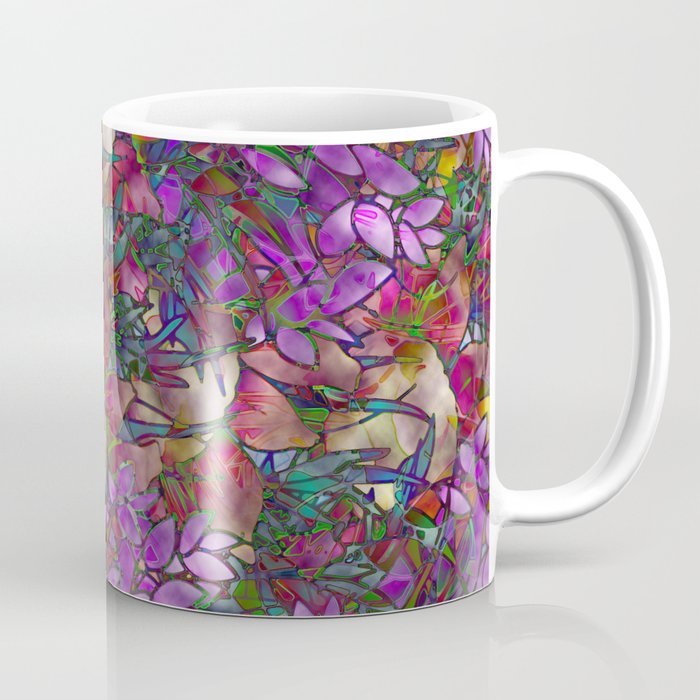 Floral Abstract Stained Glass G175 Coffee Mug