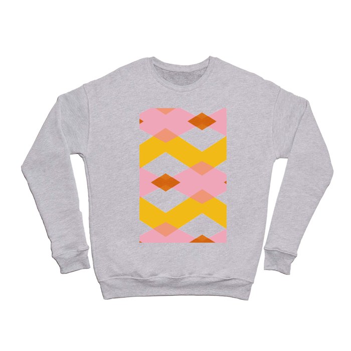Geo pattern - sorbet & orange Crewneck Sweatshirt