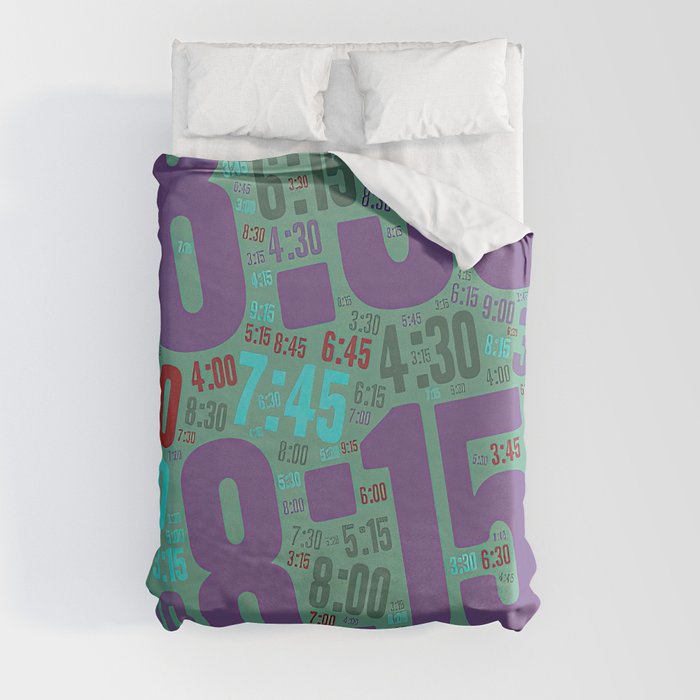 Pace run , number 022 Duvet Cover