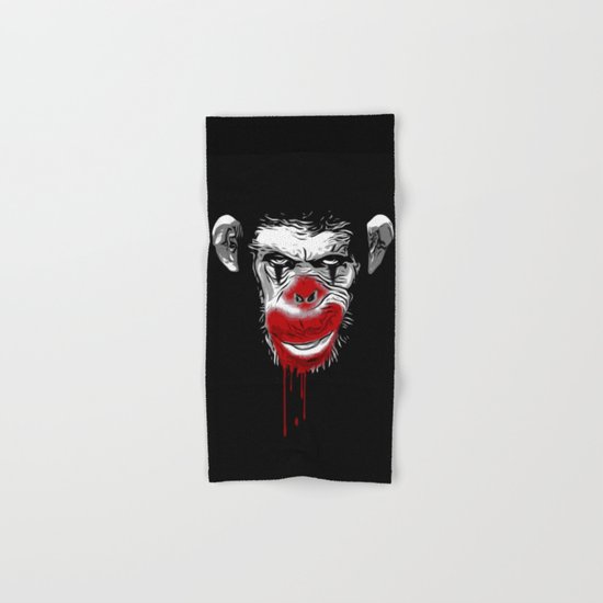 Evil Monkey Clown Hand & Bath Towel