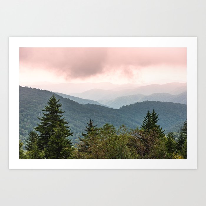 Great Smoky Mountain National Park Sunset Layers III - Nature Photography Art Print