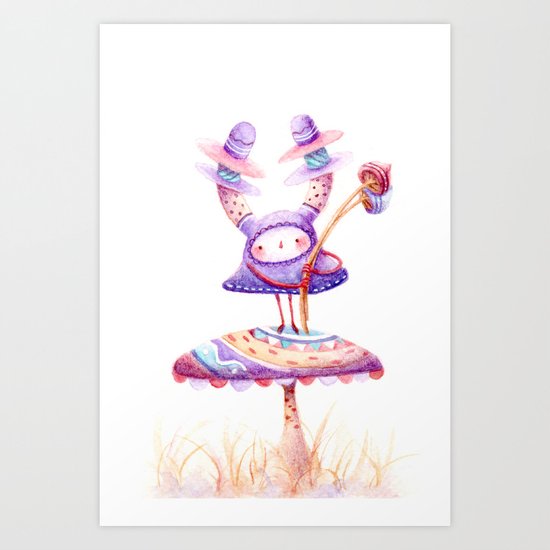 In The Land Of Magic Mushrooms Art Print