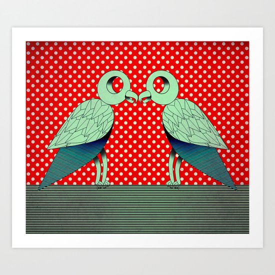 parrot dot ! Art Print