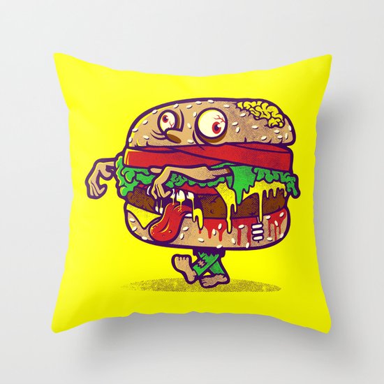 ZOMBURGER Throw Pillow