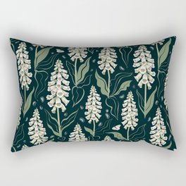 Foxegloves pattern dark Rectangular Pillow