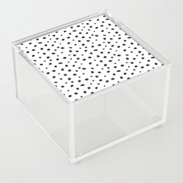 Hand-Drawn Dots – Black on White Acrylic Box