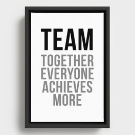 Team Work Quotes, Office Decor, Office Wall Art, Office Art, Office Gifts Framed Canvas