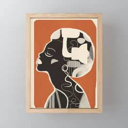 Abstract Female Portrait 05 Framed Mini Art Print