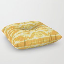 Yellow Tie Dye Twos Floor Pillow