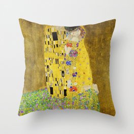The Kiss, Gustav Klimt Throw Pillow