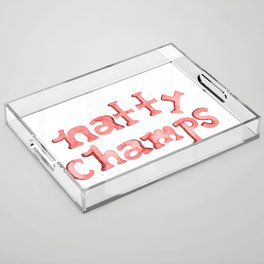 Natty Champs - Red Glitter Acrylic Tray