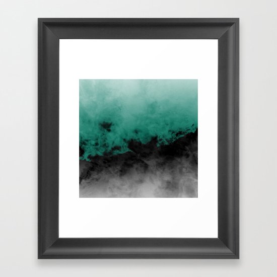 Zero Visibility Emerald Framed Art Print