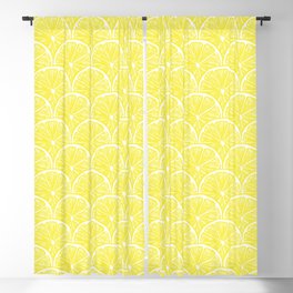 Lemon slices pattern design II Blackout Curtain