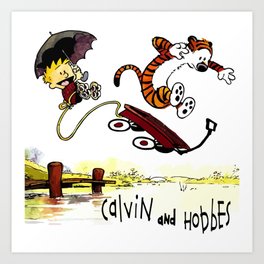 calvin and hobbes  Art Print