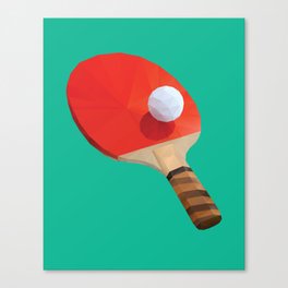 Ping Pong Paddle polygon art Canvas Print