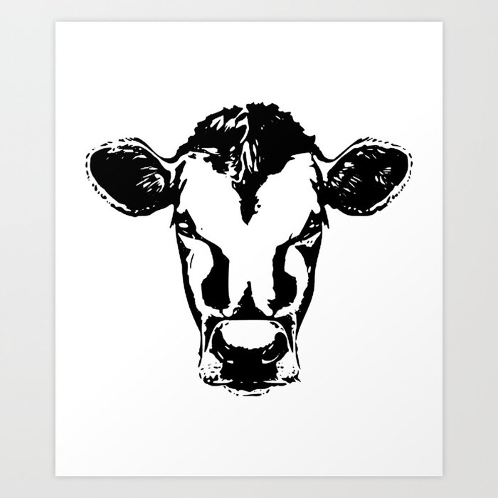 Cow Face Svg For Cricut Silhouette Decals Yeti Cup Farm Svg Ranch Svg Western Cow Art Print By Gaylordhallenbeck Society6