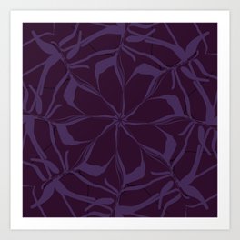 Calming Earth Flower Purple  Art Print